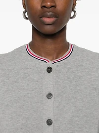 THOM BROWNE - Stipe Waffle Knit Cardigan