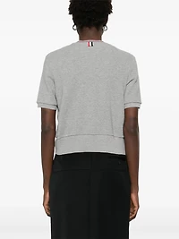THOM BROWNE - Stipe Waffle Knit Cardigan
