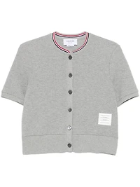THOM BROWNE - Stipe Waffle Knit Cardigan