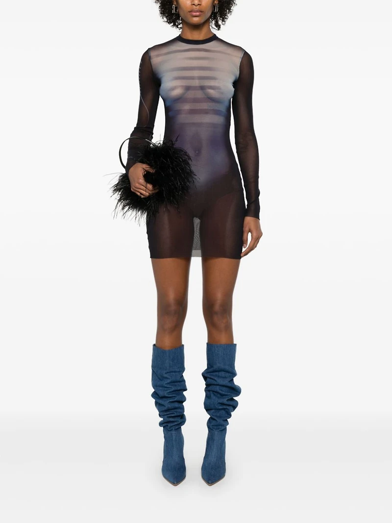 JEAN PAUL GAULTIER -  Navy Blue "Le Male" Short Dress