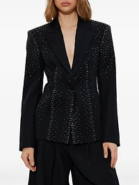 THE ATTICO - Crystal-Embellished Blazer Black