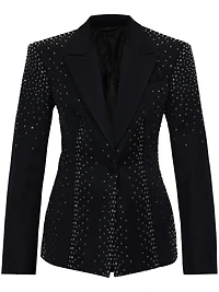 THE ATTICO - Crystal-Embellished Blazer Black