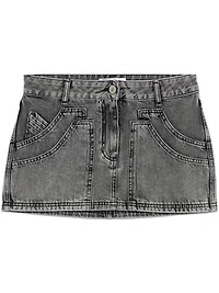 THE ATTICO - Denim Mini Skirt Grey