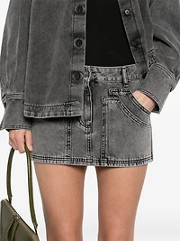 THE ATTICO - Denim Mini Skirt Grey
