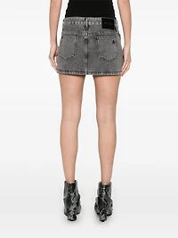 THE ATTICO - Denim Mini Skirt Grey