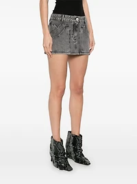 THE ATTICO - Denim Mini Skirt Grey