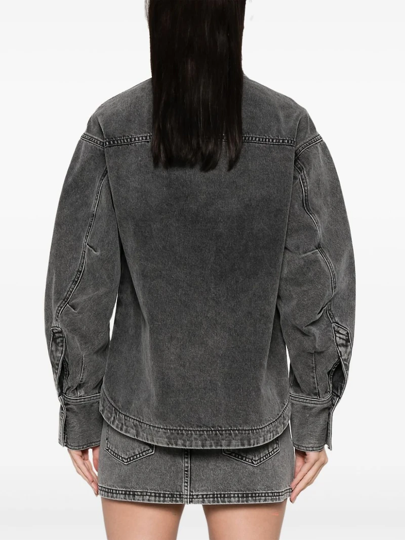 THE ATTICO - Eliza Denim Shirt Grey