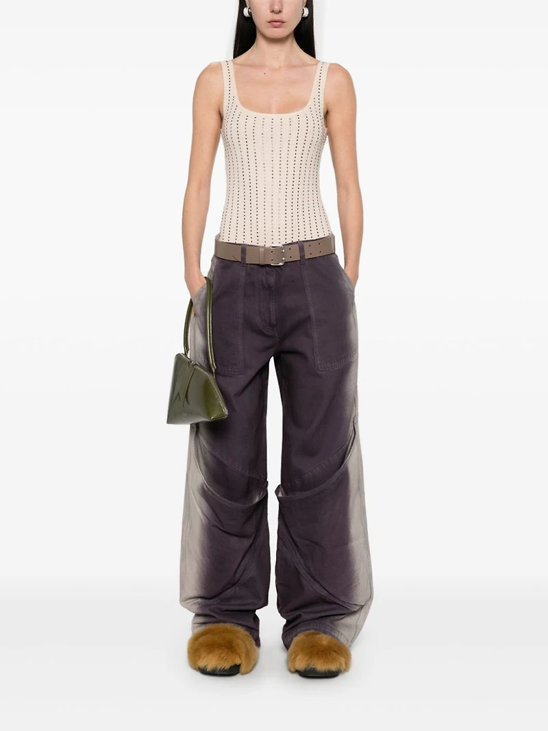 THE ATTICO - Long Jeans Deep Purple