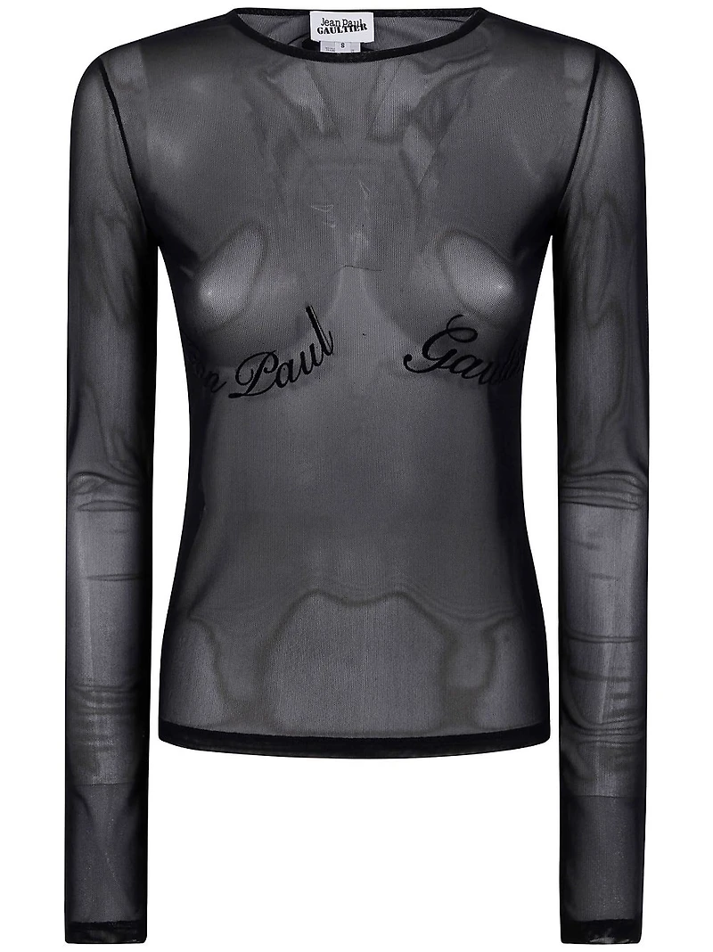 JEAN PAUL GAULTIER - Black Semi-Sheer Top