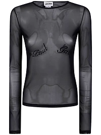 JEAN PAUL GAULTIER - Black Semi-Sheer Top