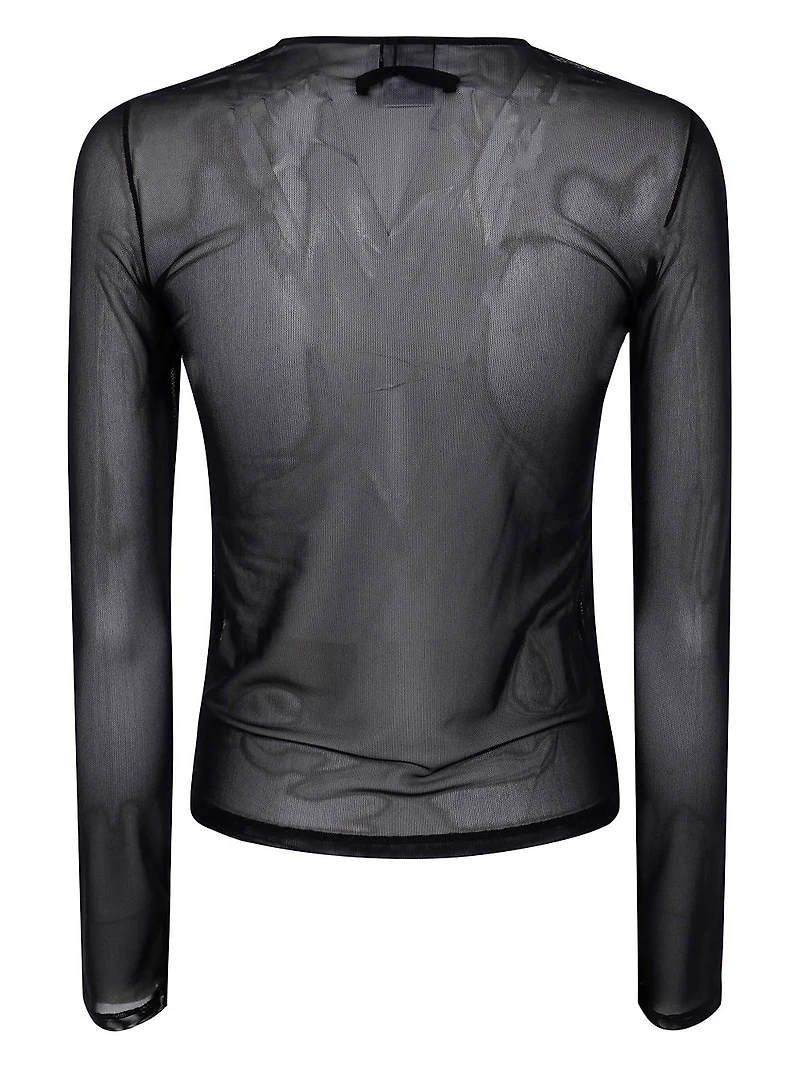 JEAN PAUL GAULTIER - Black Semi-Sheer Top