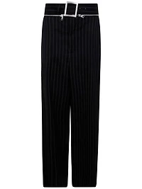 JEAN PAUL GAULTIER - Black Striped Trousers