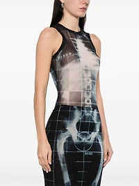 JEAN PAUL GAULTIER - Navy Blue X-Ray Bodysuit