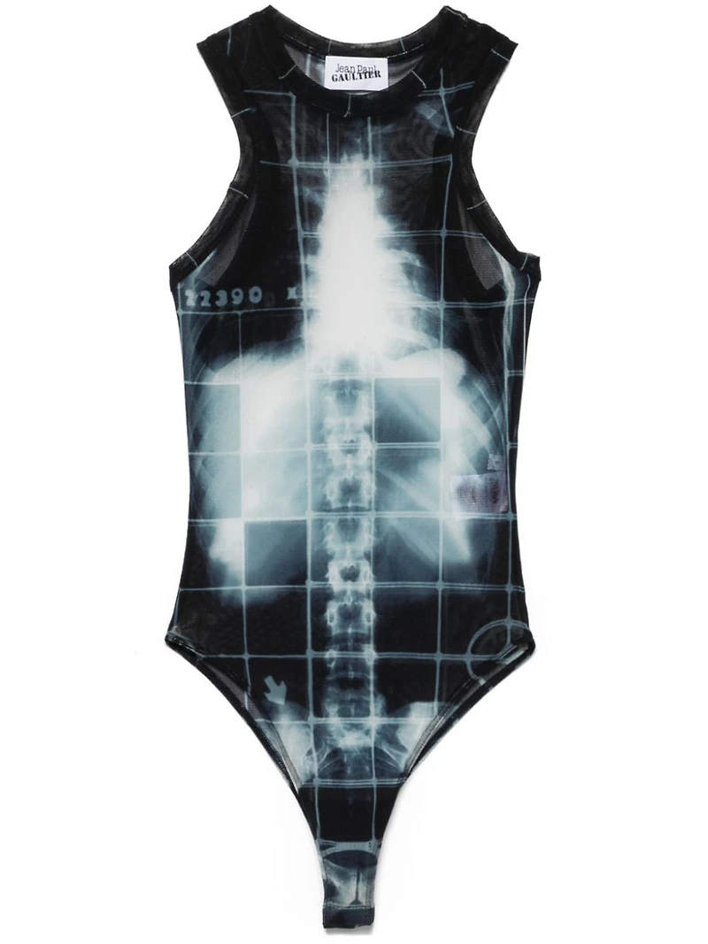 JEAN PAUL GAULTIER - Navy Blue X-Ray Bodysuit