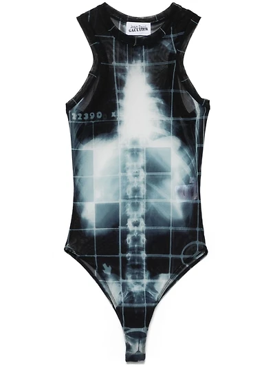 JEAN PAUL GAULTIER - Navy Blue X-Ray Bodysuit