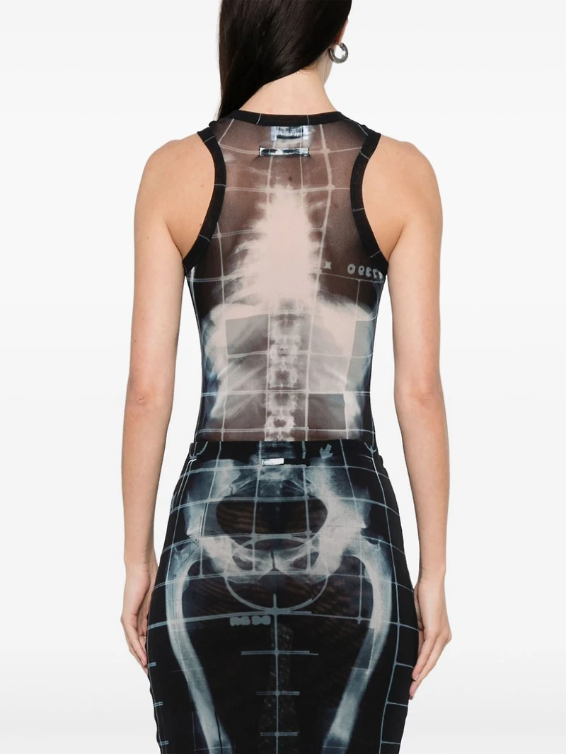JEAN PAUL GAULTIER - Navy Blue X-Ray Bodysuit