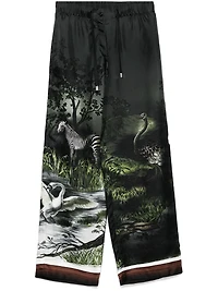 THE ATTICO - Printed Silk Pants