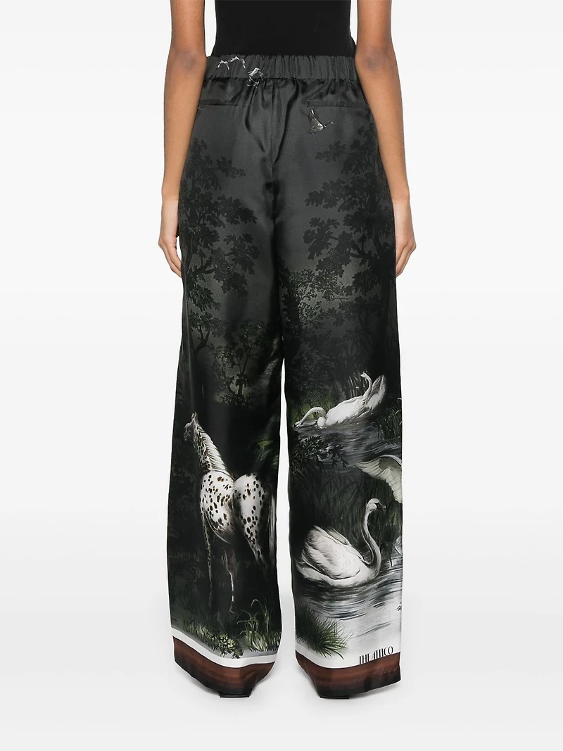 THE ATTICO - Printed Silk Pants