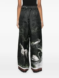 THE ATTICO - Printed Silk Pants