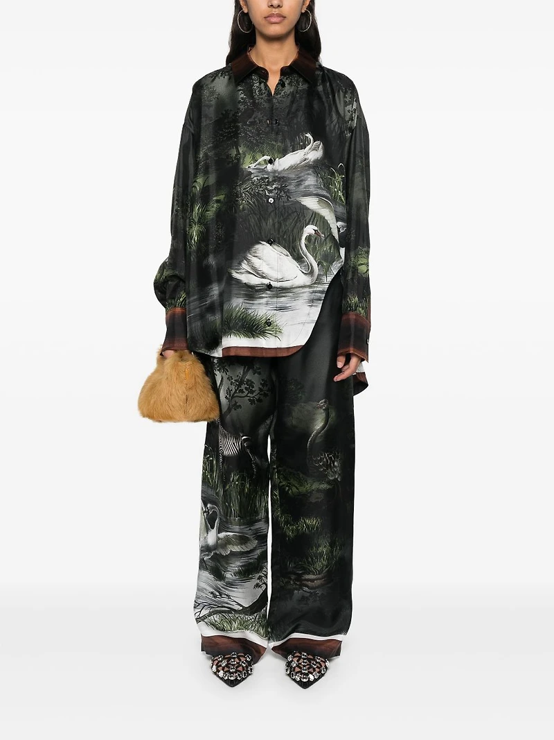 THE ATTICO - Printed Silk Pants