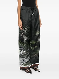 THE ATTICO - Printed Silk Pants