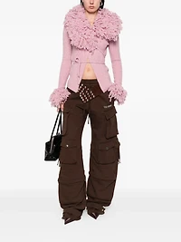 THE ATTICO - Cable-knit Cardigan in Pink