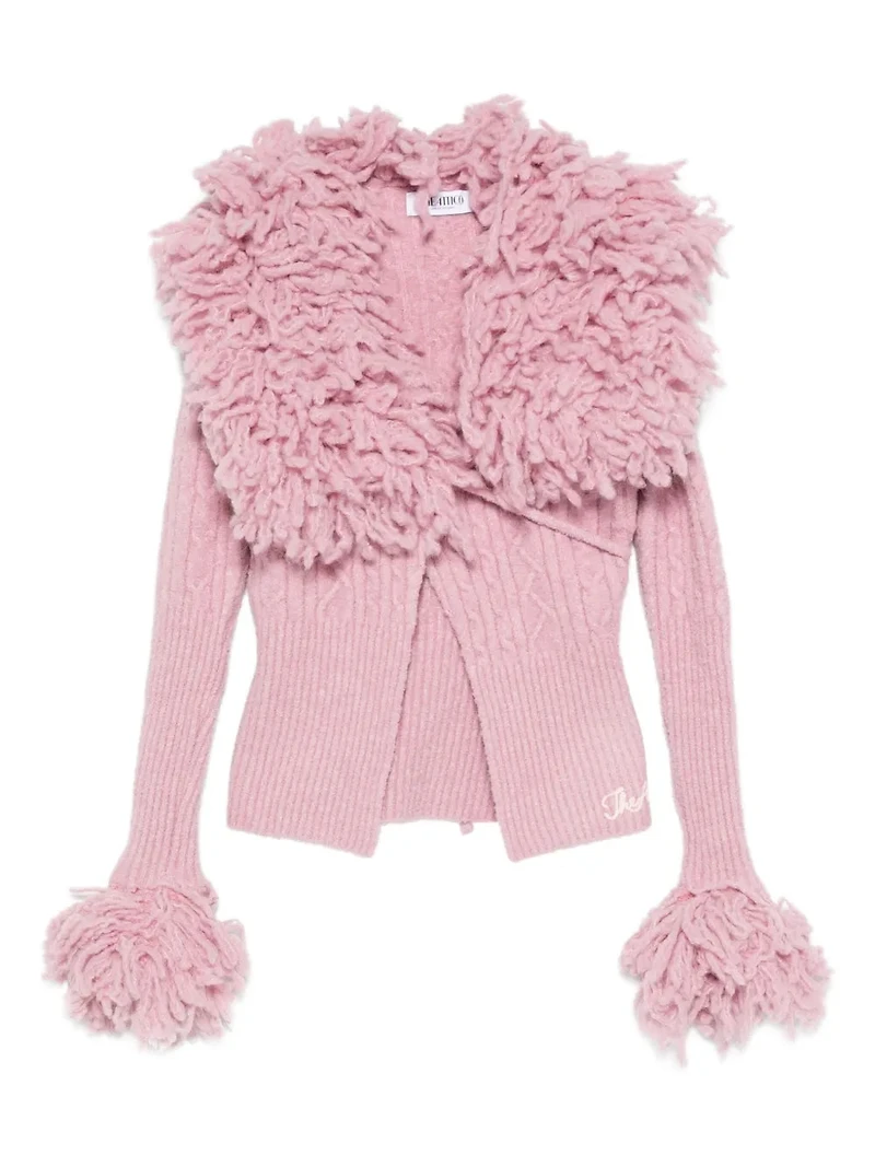 THE ATTICO - Cable-knit Cardigan in Pink