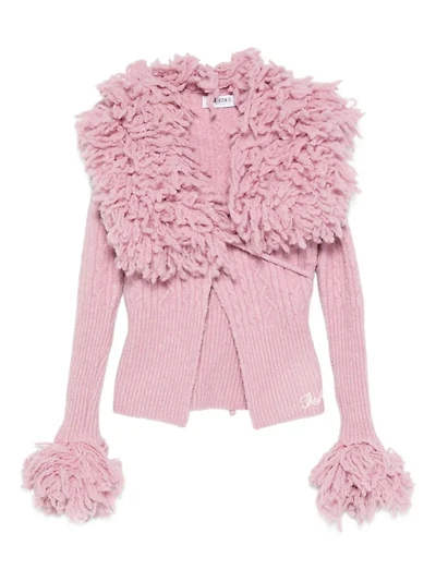 THE ATTICO - Cable-knit Cardigan in Pink