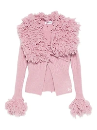 THE ATTICO - Cable-knit Cardigan in Pink
