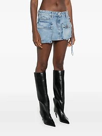 THE ATTICO - Denim Faye Mini Skirt