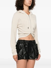R13 - Cropped Zip-Up Hoodie