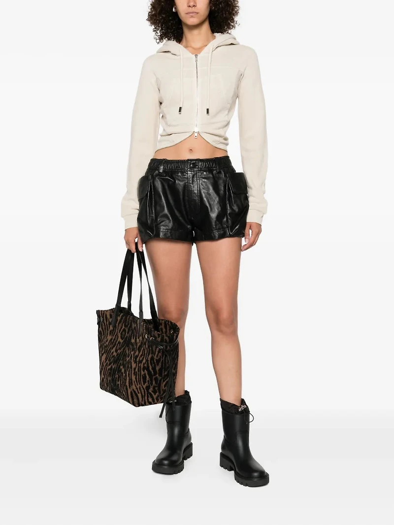 R13 - Cropped Zip-Up Hoodie