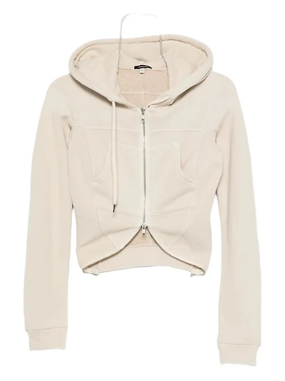 R13 - Cropped Zip-Up Hoodie
