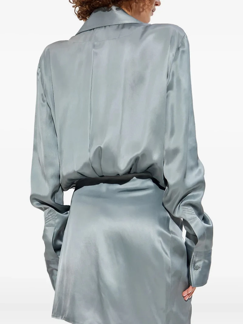 THE ATTICO - Wrap-Front Mini Dress