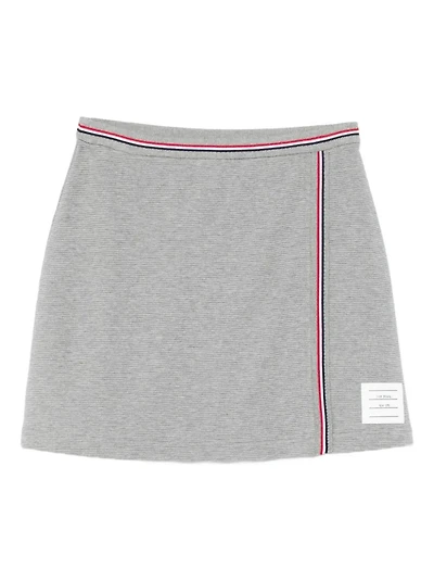 THOM BROWNE - Ribbed-Panelled Skirt