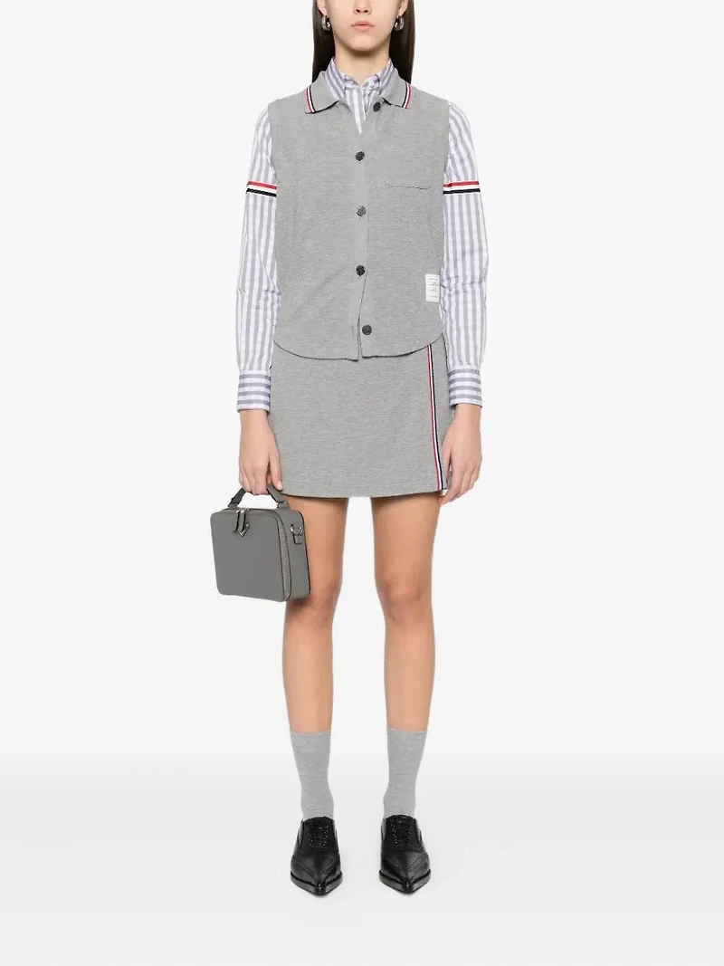THOM BROWNE - Ribbed-Panelled Skirt