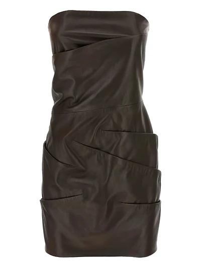 THE ATTICO - Brown Mini Dress