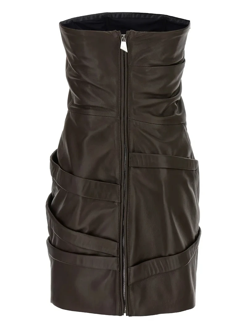 THE ATTICO - Brown Mini Dress
