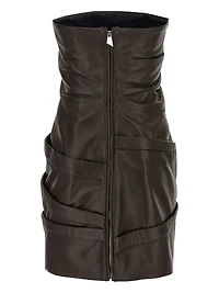 THE ATTICO - Brown Mini Dress