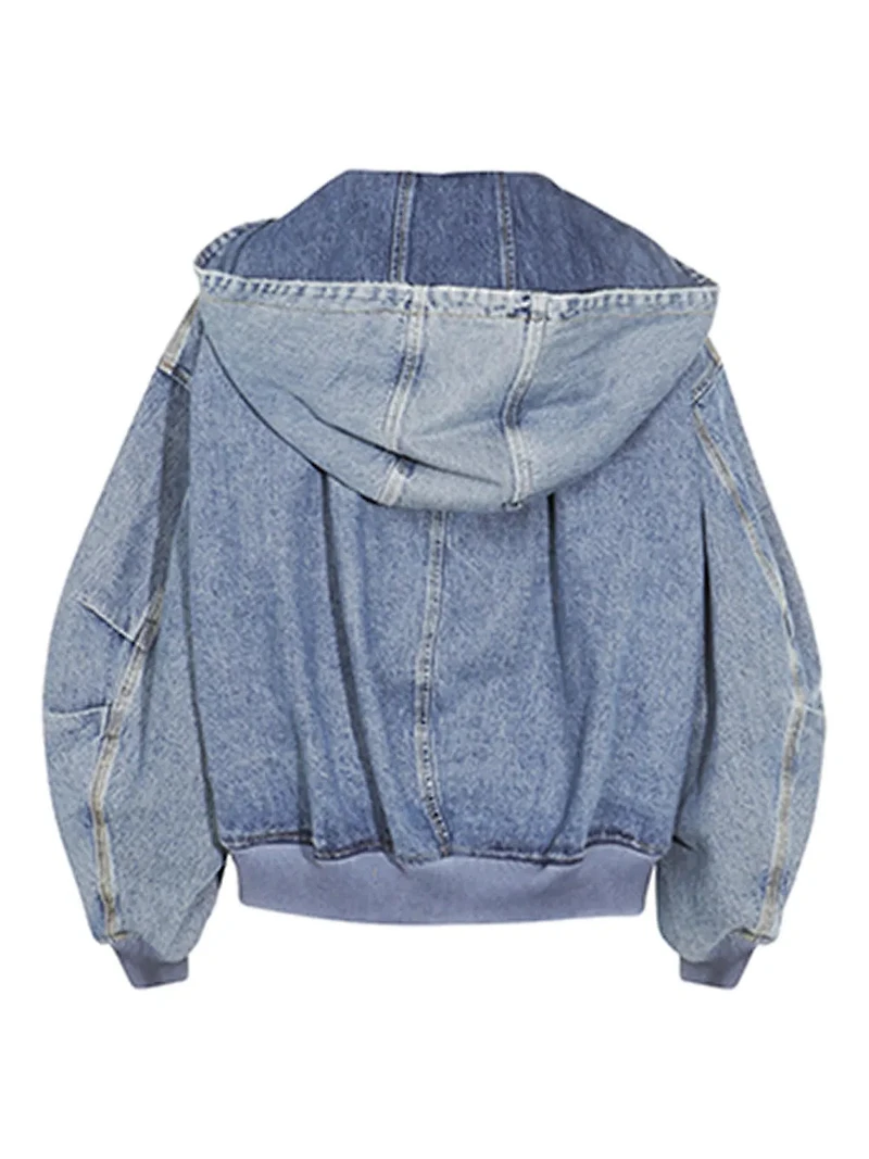 THE ATTICO - Hooded Denim Bomber