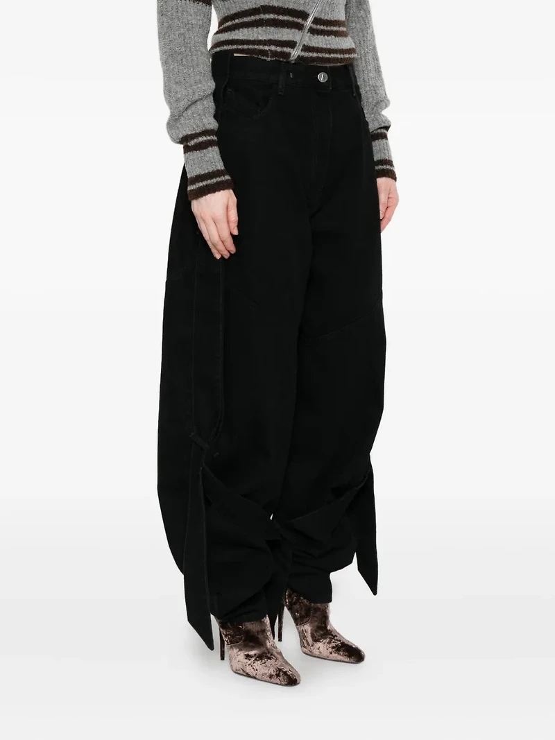 THE ATTICO - Tie-detail Jeans in Black