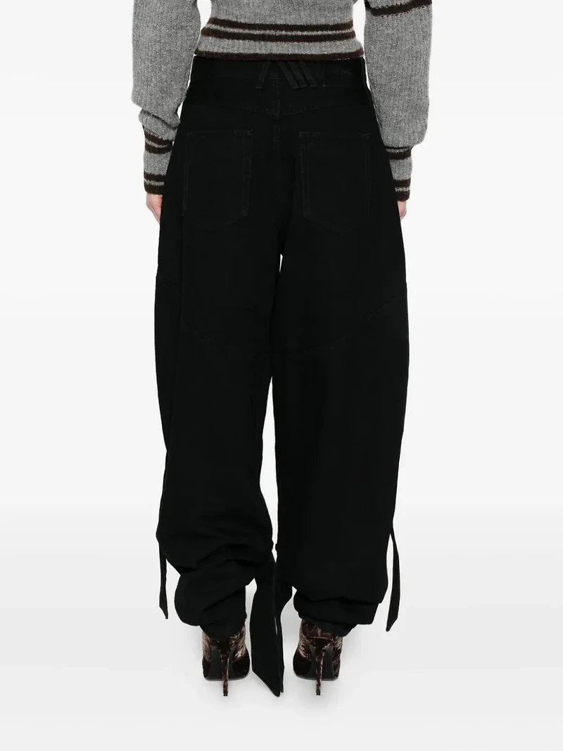 THE ATTICO - Tie-detail Jeans in Black