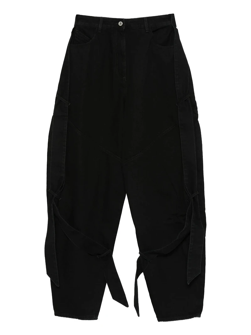 THE ATTICO - Tie-detail Jeans in Black
