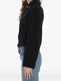 THE ATTICO - Zip-Up Cardigan in Black