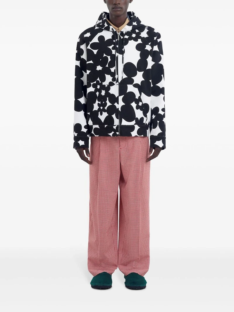 Marni - Floral Print Cotton Hooded Jacket