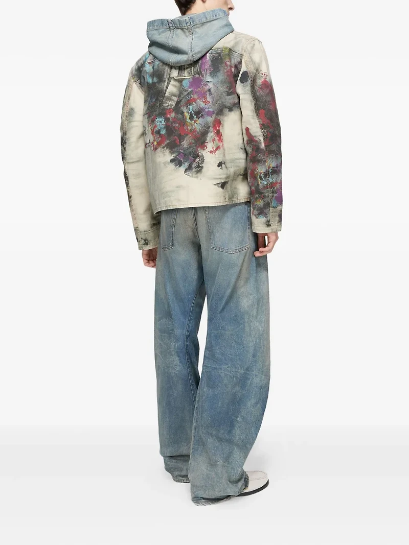 ACNE STUDIOS - Paint Splatter Print Denim Jacket