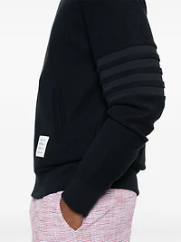 THOM BROWNE - 4 Bar Reverse Loopback Zip Jacket in Navy