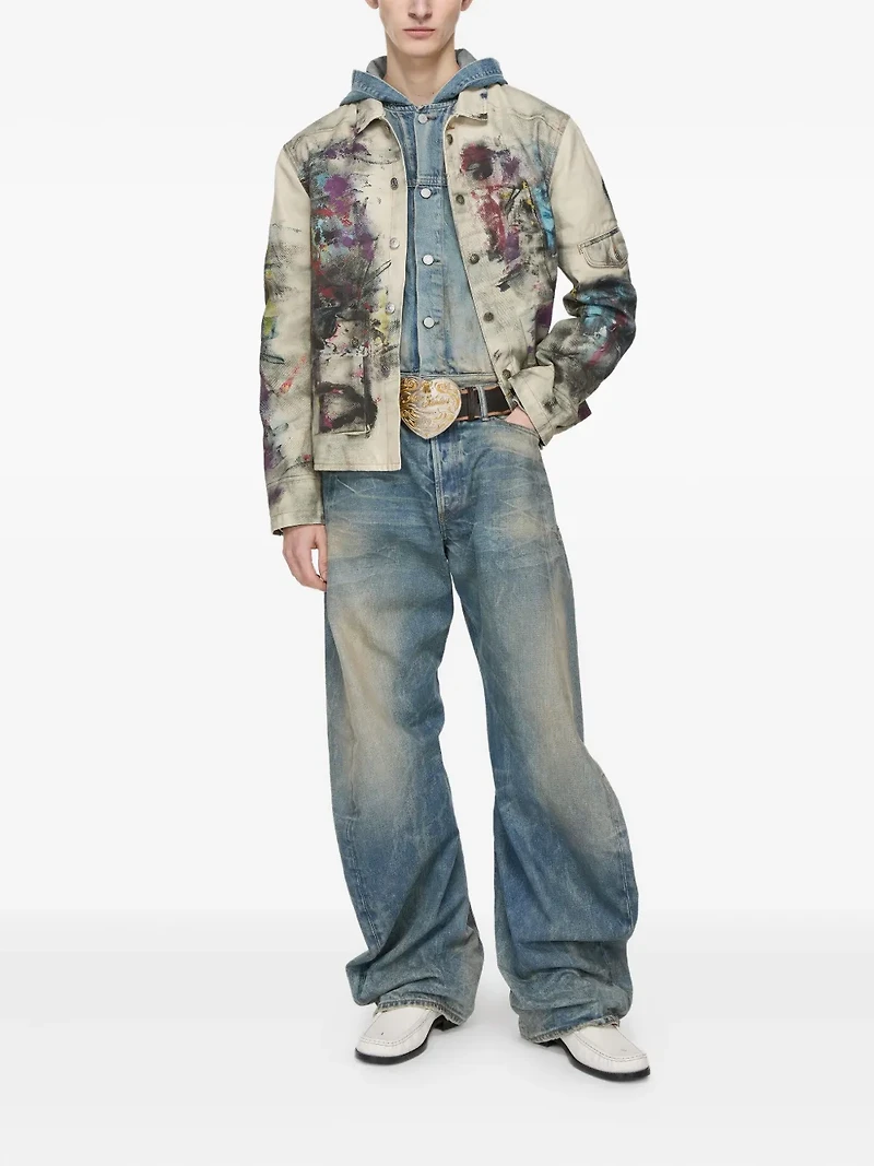 ACNE STUDIOS - Paint Splatter Print Denim Jacket