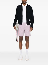 THOM BROWNE - 4 Bar Reverse Loopback Zip Jacket in Navy