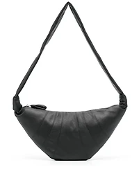 LEMAIRE - Medium Leather Croissant Bag in Black